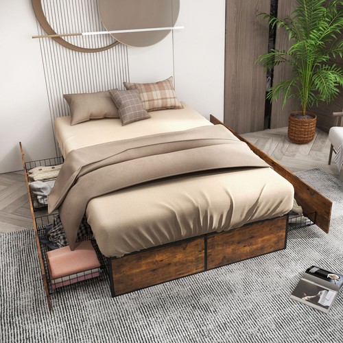 Small double iron bed frame - small,