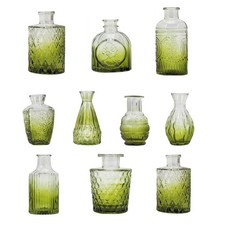 12pcs Vintage glass vase Rustic Wedding Mini Vases, Home And Dining Table Decor