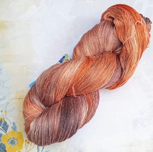 Hand dyed mulberry silk - hand,