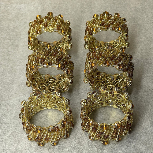 Vintage glass beaded - glass, napkin
