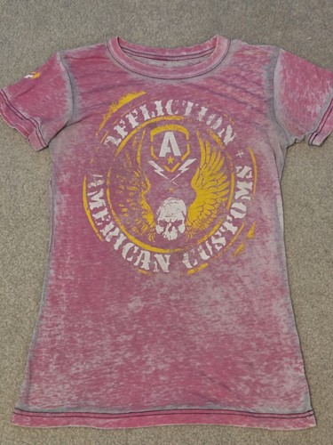 Ladies small pink affliction - ladies,