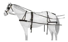 Tough 1 Deluxe Nylon Driving Harness, Horse , Black