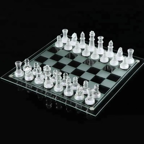 Glass chess board game - game, set