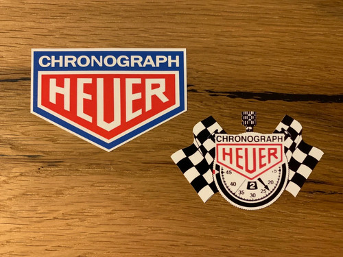 Heuer rally stickers retro - 2x,