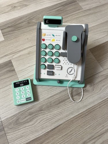 Wooden play cash register with - wooden,