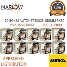 MIRKA AUTONET NET ABRANET ABRASIVE GRIP SANDING DISCS 150MM PK50 -  10 BOX DEAL