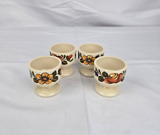 VTG EMSA 1960's Melamine Plastic Egg Cups Floral Pattern W. Germany Set of 4