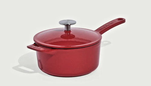 Enameled cast iron saucepan - enameled,