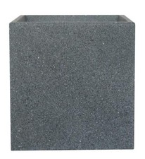 Square Garden Planters IDEALIST Textured Concrete Outdoor Pots with Drainage