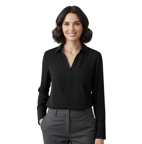 Pleione black collared - black, blouse