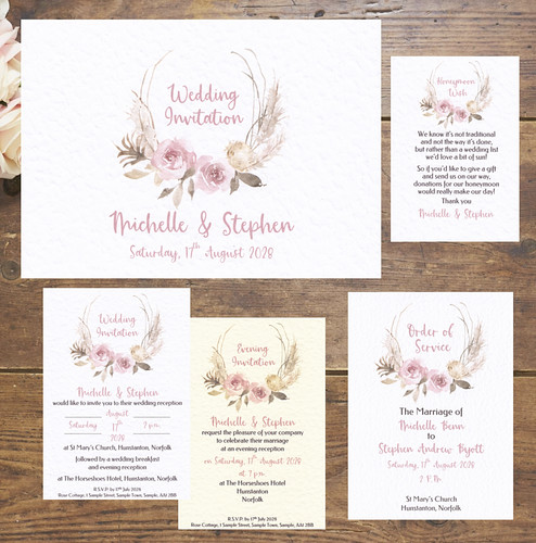 Boho wedding invitations - boho,