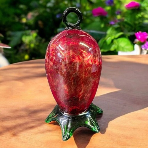 Rare art glass suncatcher - rare, red