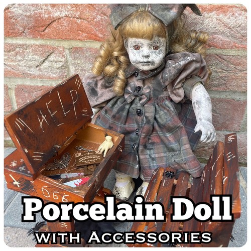 Porcelain horror doll - porcelain,
