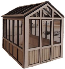 Dolls House Greenhouse Conservatory MINIATURE Laser Cut Garden Kit 1:12 Scale