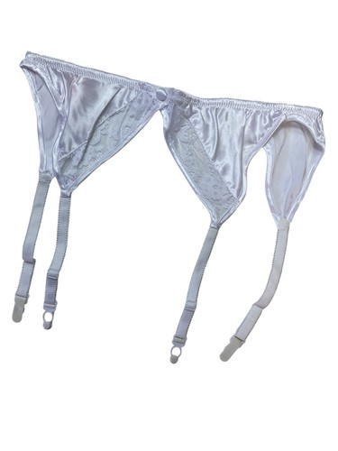 Panache white satin - panache, suspender