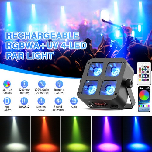 Rechargeable rgbwa led - rechargeable, rgbwa+uv