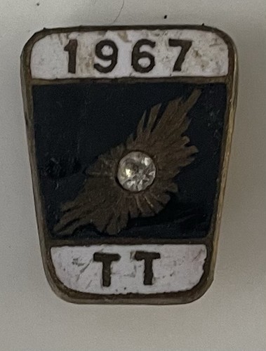 Enamel isle man badge - man,