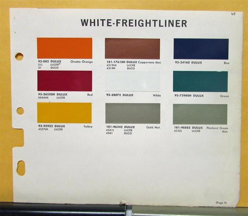 1968 white freightliner paint - freightliner,