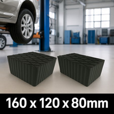 Rubber Pad Jacking Beam Block Scissor Lift Blocks x 2 160 x 120 x 80 mm BTS0996