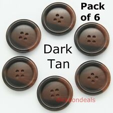 6 Coat Jacket Buttons Variegated Grey Olive Tan or Fawn  15mm 20mm 25mm or 28mm