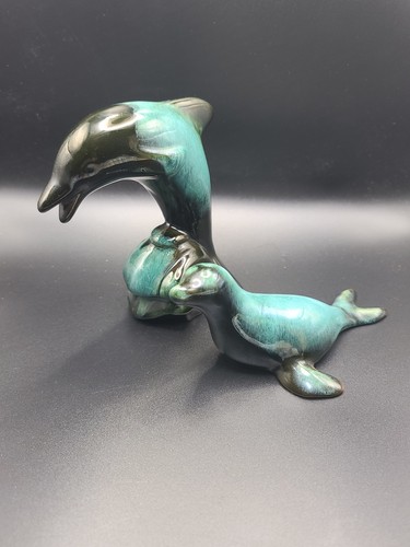Blue mountain pottery dolphin - mountain,