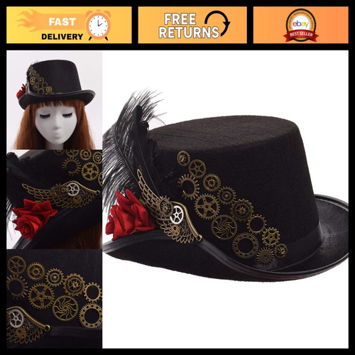 Unisex steampunk top hat with - steampunk,