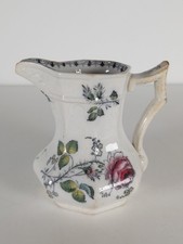 Antique English Pearlware Floral Jug