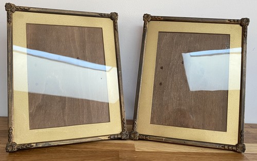 Pair antique brass photo - antique,