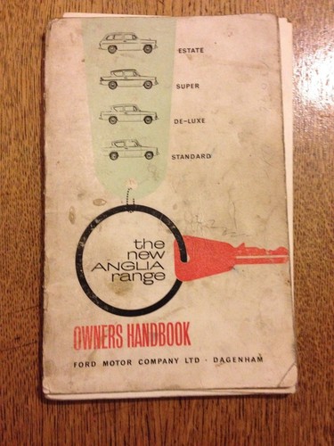 Ford anglia owners handbook - anglia,