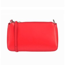 Roberta Gandolfi Italian Made Coral Red Leather Small Purse Crossbody Bag