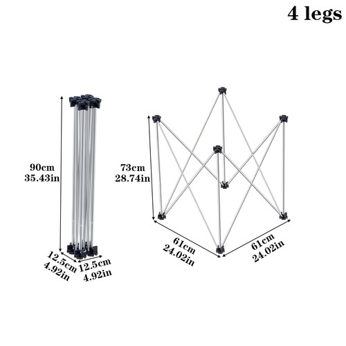 Folding workstand spider leg - folding,