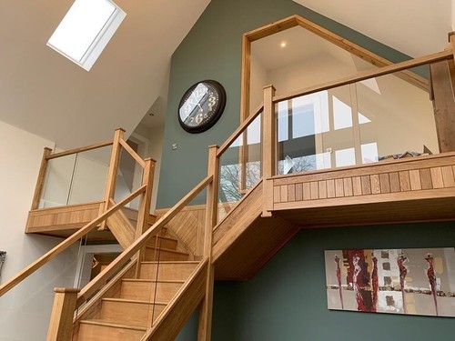 Custom wooden stairs - wooden,