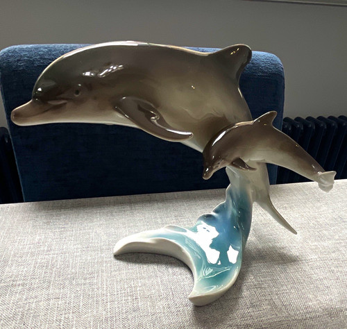 German kaiser ceramic dolphin - german,