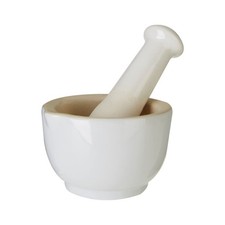White Finish Kitchen Pestle and Mortar Set Spices Seasoning Herbs Grind Crushing