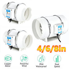  4"/6"/8" Inline Duct Fan Extractor Exhaust Fan Ducting Ventilation System IP44