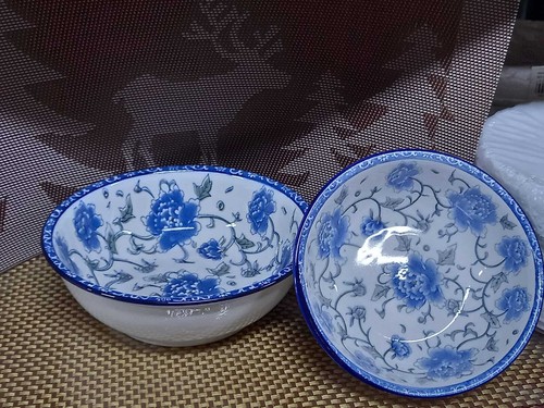 Set blue white ceramic - set,