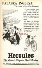 HERCULES 'The Finest Bicycle Built Today' ADVERT #4 Vintage 1946 Print Ad 686/43