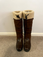 DUBARRY GALWAY KILTERNAN FLEECE LINED GORETEX LEATHER BOOTS Size UK 4.5 EU 37.5