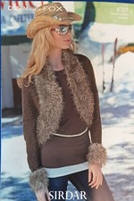 New Original Sirdar Denim Tweed Dk/foxy Shrug Knitting pattern 8727