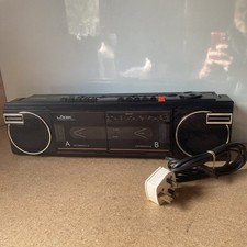 Retro SX 5004 Logik Portable Radio Twin Cassette Player Fm Am Boombox