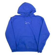 KARL KANI Womens Blue Hoodie L