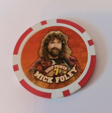 WWE Power Chipz MICK FOLEY Rare Collectible Wrestling Chip (REF:011)