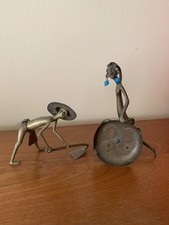 Pair of Vintage Brass Figures