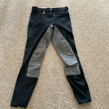 Pikeur Lugana Full Seat Breeches Black & Grey Size 38 UK 24 Regular