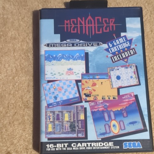 Sega menacer game cartridge - sega, 6-game