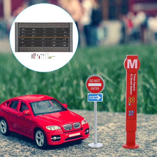 Set road signs toy miniature - 1,