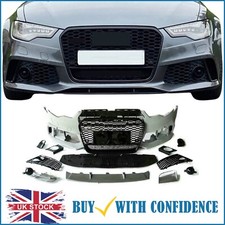 Audi A6 S6 Front Bumper Full Body Kit RS6 Look 2011-2014 With PDC & Washer Holes