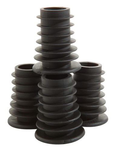 Black rubber finned - rubber,