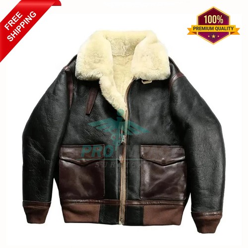 Mens black shearling aviator - shearling,