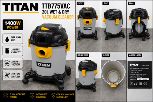 Titan ttb775vac 20l - 20l, dry